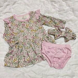 MILKBERRY DRESS SET - 3-6 MONTHS